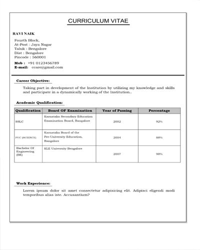 HiFi Resume Simple Resume